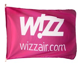 Flaga z logiem Wizz Air